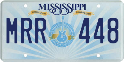 MS license plate MRR448
