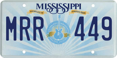 MS license plate MRR449