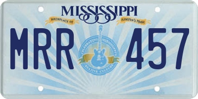 MS license plate MRR457