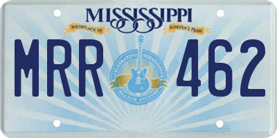 MS license plate MRR462