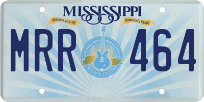 MS license plate MRR464