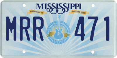 MS license plate MRR471