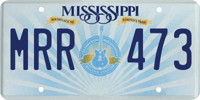 MS license plate MRR473