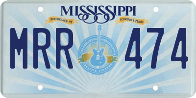 MS license plate MRR474
