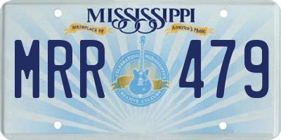 MS license plate MRR479