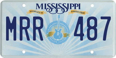 MS license plate MRR487