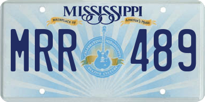 MS license plate MRR489
