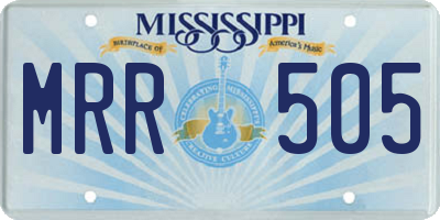 MS license plate MRR505