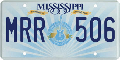 MS license plate MRR506
