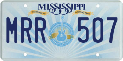 MS license plate MRR507