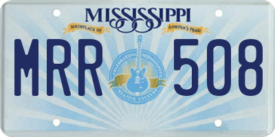MS license plate MRR508