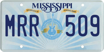 MS license plate MRR509