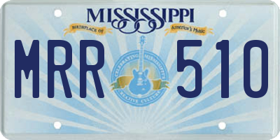 MS license plate MRR510