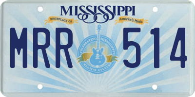 MS license plate MRR514