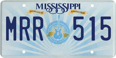 MS license plate MRR515