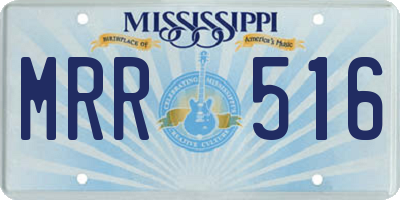 MS license plate MRR516