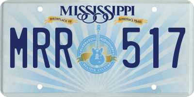 MS license plate MRR517
