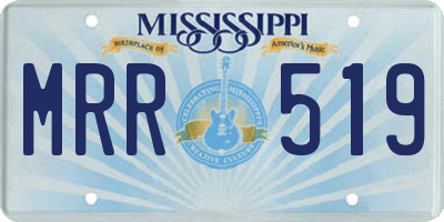 MS license plate MRR519