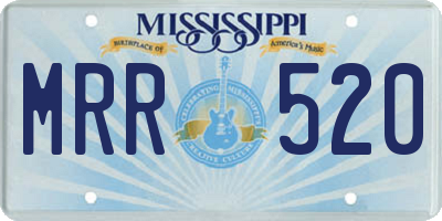 MS license plate MRR520