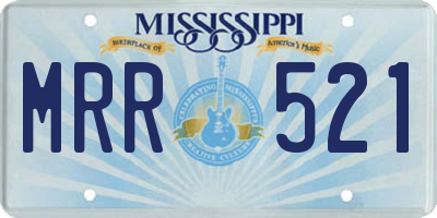 MS license plate MRR521