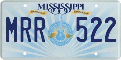 MS license plate MRR522