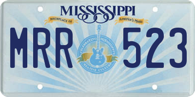 MS license plate MRR523
