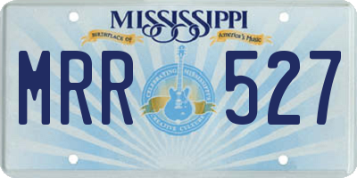 MS license plate MRR527