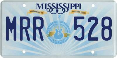 MS license plate MRR528