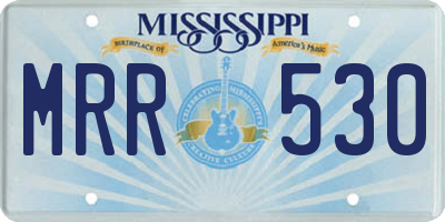 MS license plate MRR530