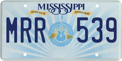MS license plate MRR539