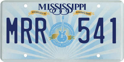 MS license plate MRR541