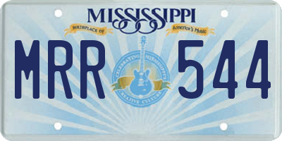 MS license plate MRR544