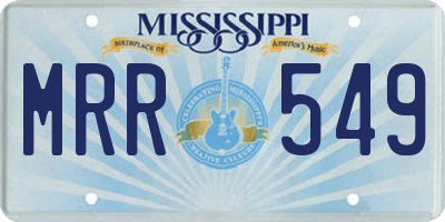 MS license plate MRR549