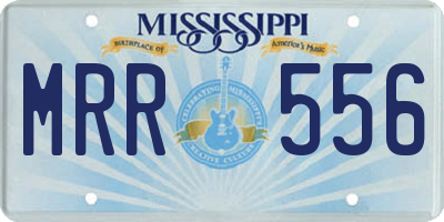 MS license plate MRR556