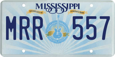 MS license plate MRR557