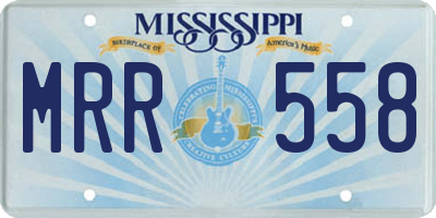 MS license plate MRR558