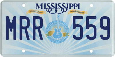 MS license plate MRR559