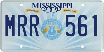MS license plate MRR561