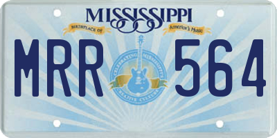 MS license plate MRR564