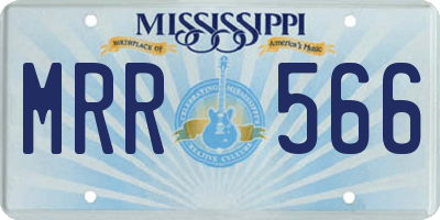 MS license plate MRR566