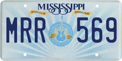 MS license plate MRR569