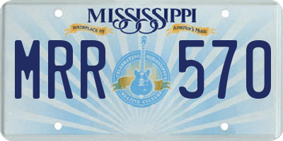MS license plate MRR570