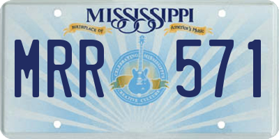 MS license plate MRR571