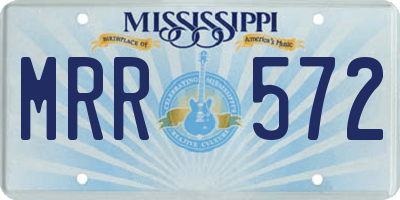 MS license plate MRR572