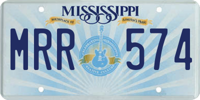 MS license plate MRR574