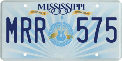 MS license plate MRR575