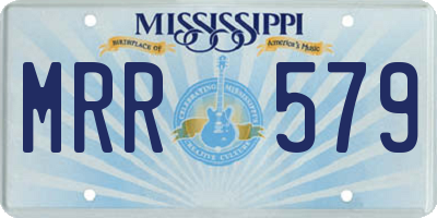 MS license plate MRR579