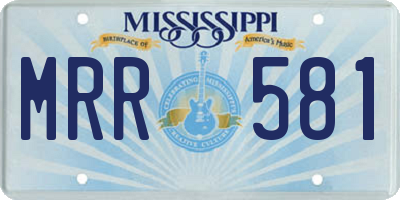 MS license plate MRR581