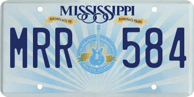 MS license plate MRR584