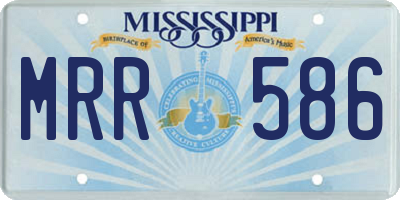 MS license plate MRR586